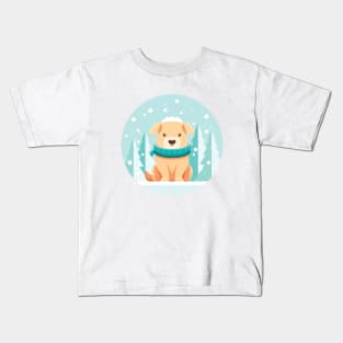 Winter season Dog outdoor Kids T-Shirt